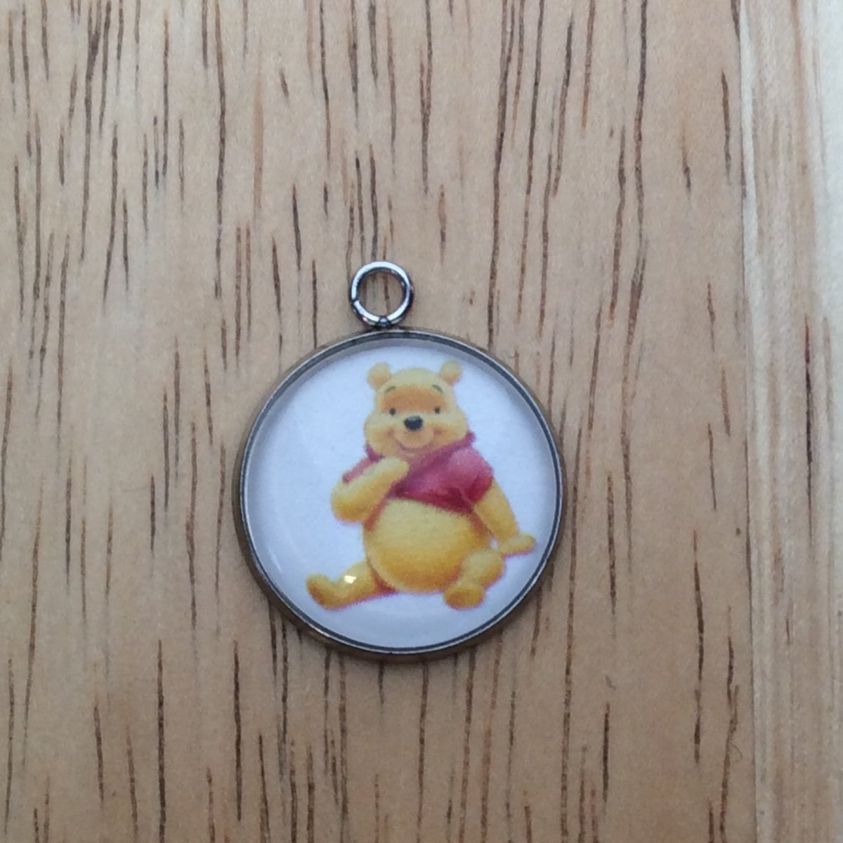 Winnie the Pooh glass cabochon charm