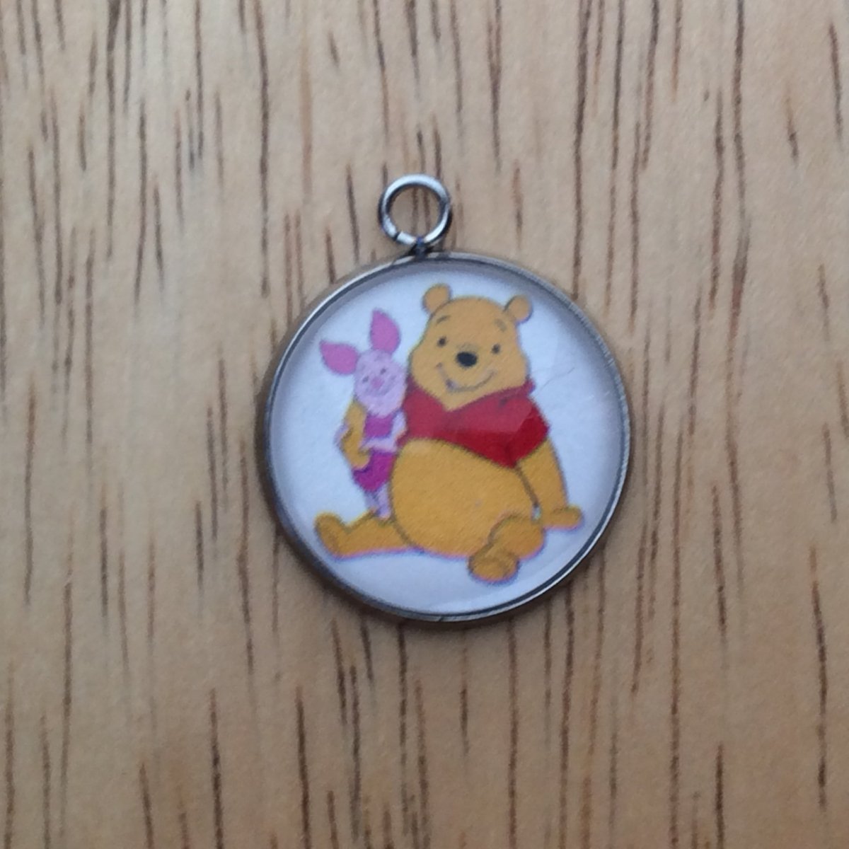 Winnie the Pooh glass cabochon charm