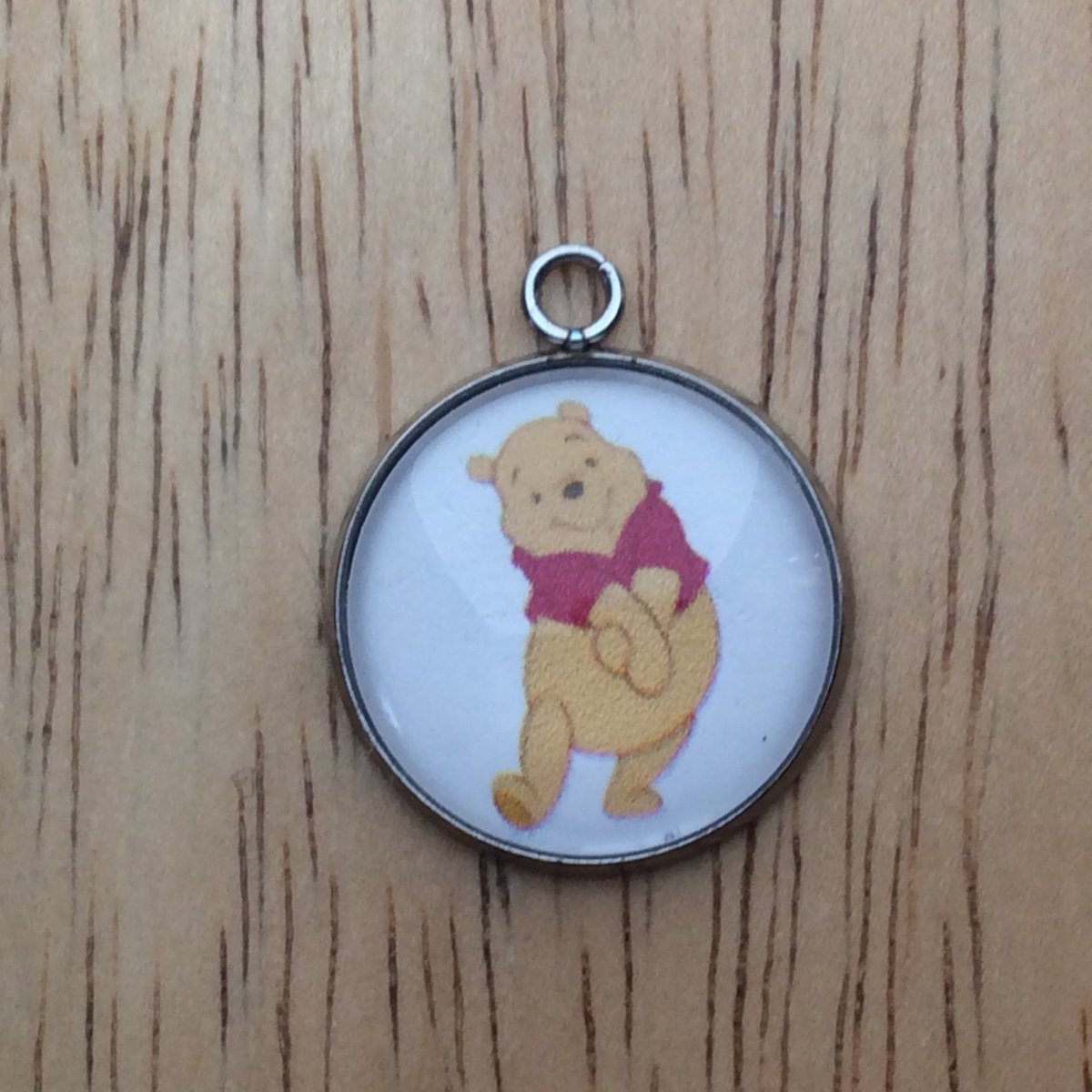 Winnie the Pooh glass cabochon charm