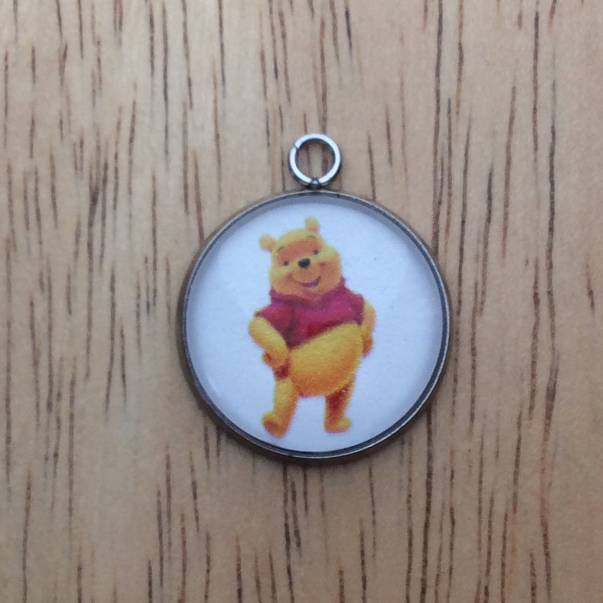 Winnie the Pooh glass cabochon charm