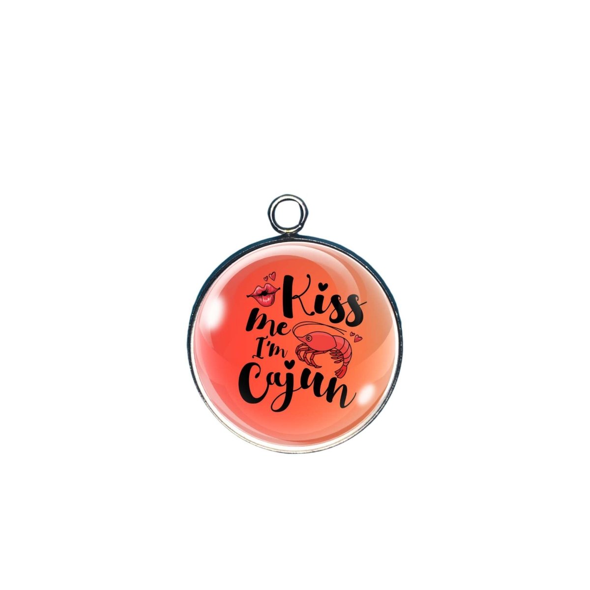 ragin cajun glass cabochon charm