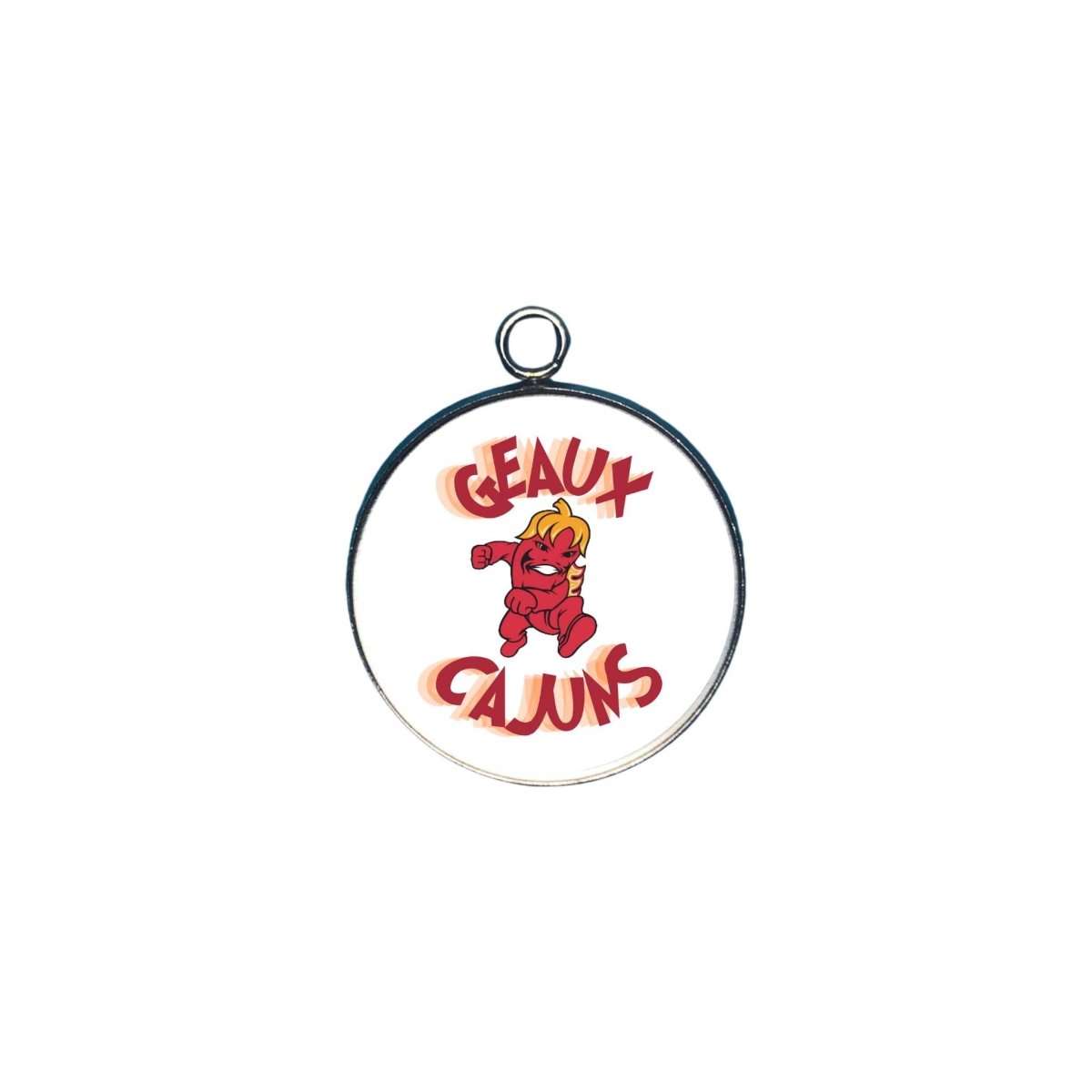 ragin cajun glass cabochon charm