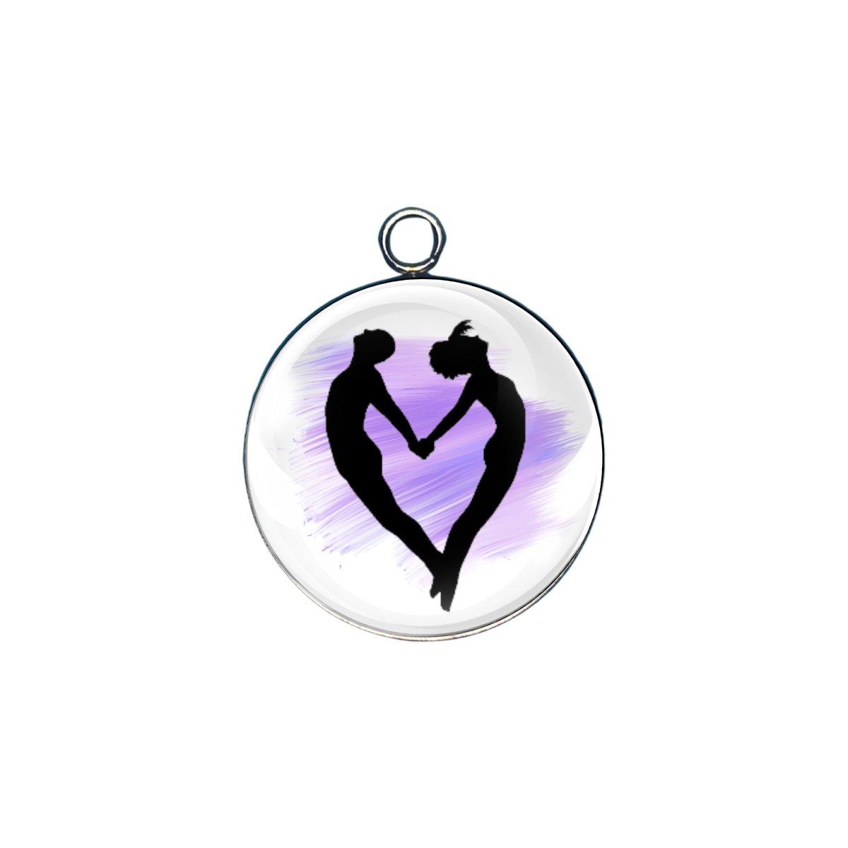 Shag dancing glass cabochon charm