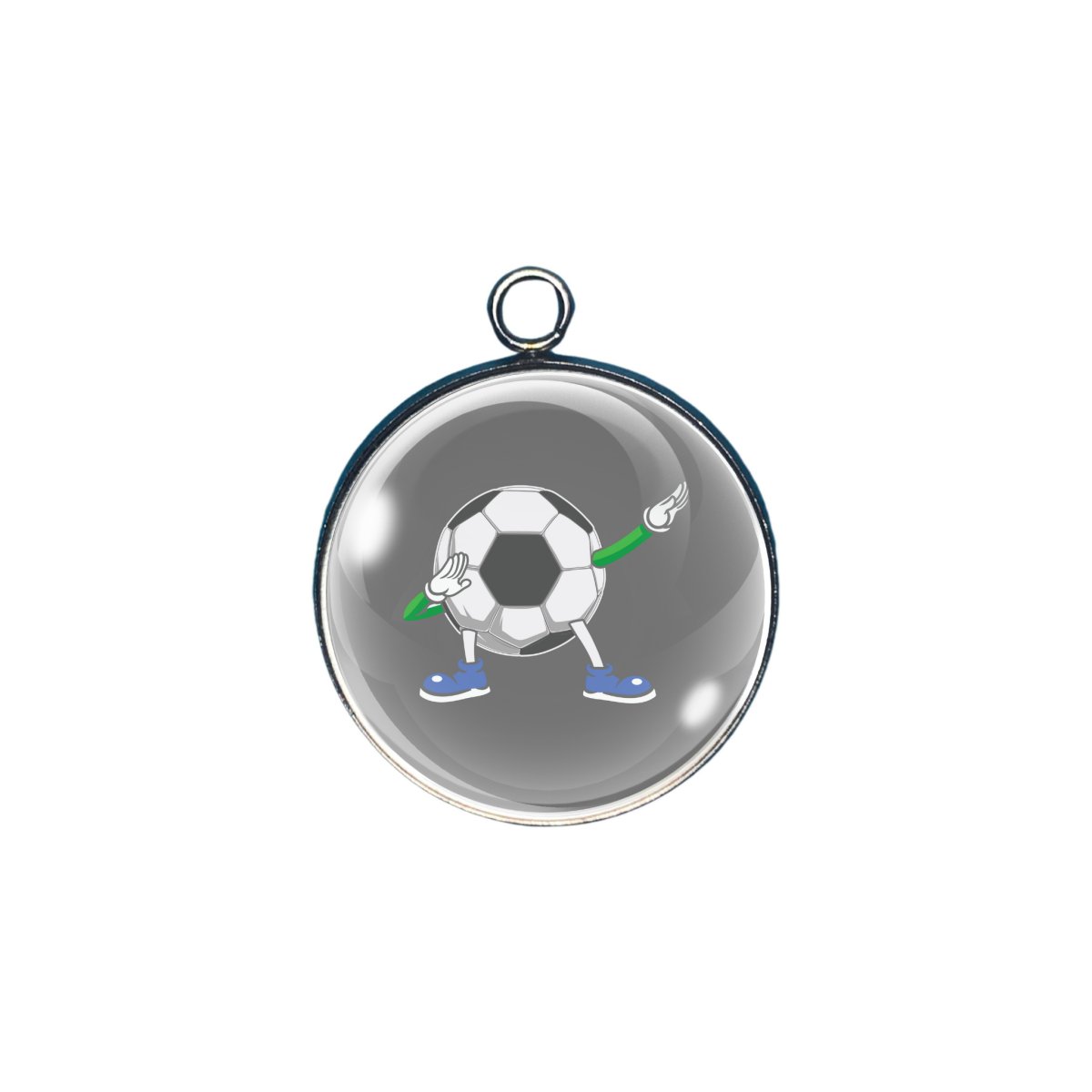 Soccer Glass cabochon charm