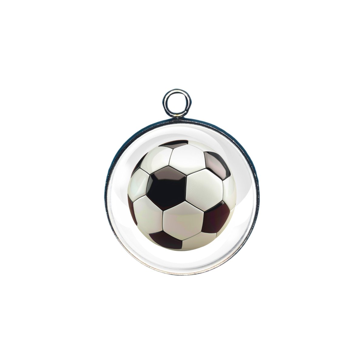 Soccer Glass cabochon charm