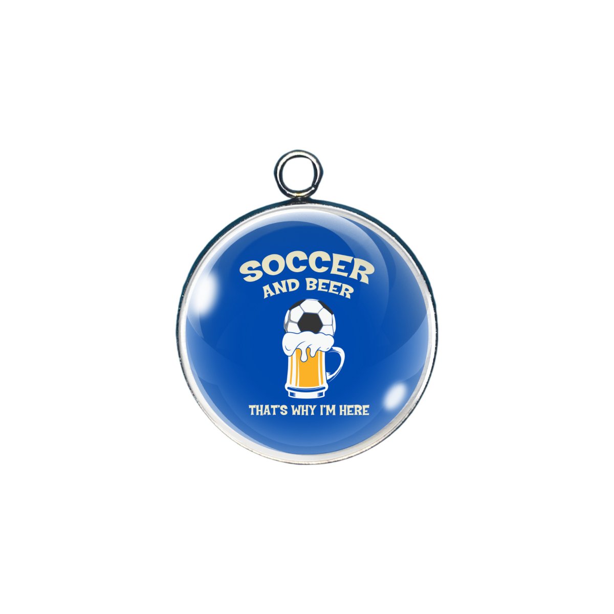 Soccer Glass cabochon charm