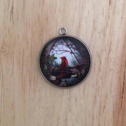 Stained Glass Style Cardinal Charms, Bird Charms, Cardinal Charm - ILikeWorms