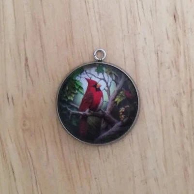 Stained Glass Style Cardinal Charms, Bird Charms, Cardinal Charm - ILikeWorms