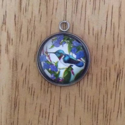 Stained Glass Style Hummingbird Charms, Hummingbird Charms - ILikeWorms