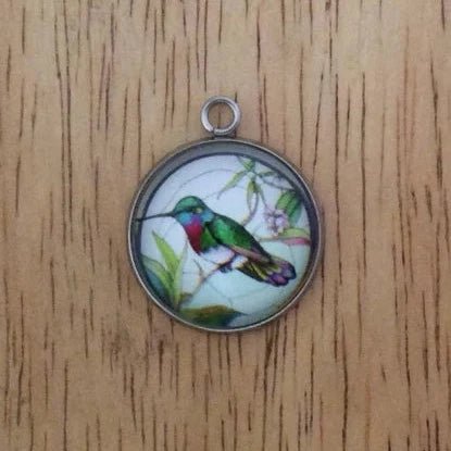 Stained Glass Style Hummingbird Charms, Hummingbird Charms - ILikeWorms