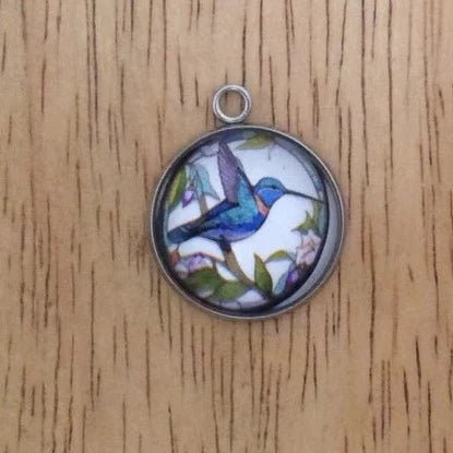 Stained Glass Style Hummingbird Charms, Hummingbird Charms - ILikeWorms