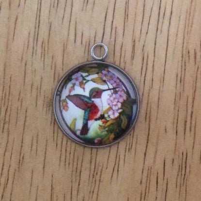 Stained Glass Style Hummingbird Charms, Hummingbird Charms - ILikeWorms