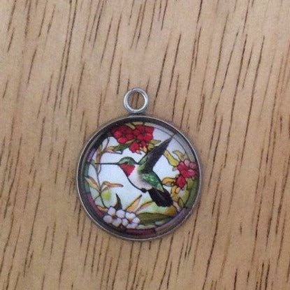 Stained Glass Style Hummingbird Charms, Hummingbird Charms - ILikeWorms