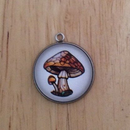 Stained Glass Style Mushroom Charms, Mushroom Charms for Jewelry - ILikeWorms