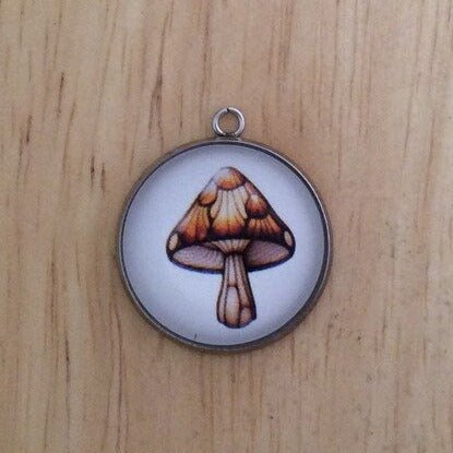 Stained Glass Style Mushroom Charms, Mushroom Charms for Jewelry - ILikeWorms