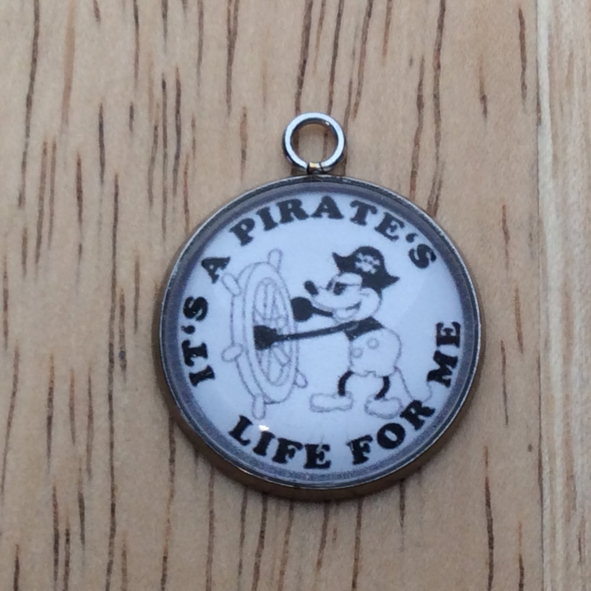 steamboat willie glass cabochon charm