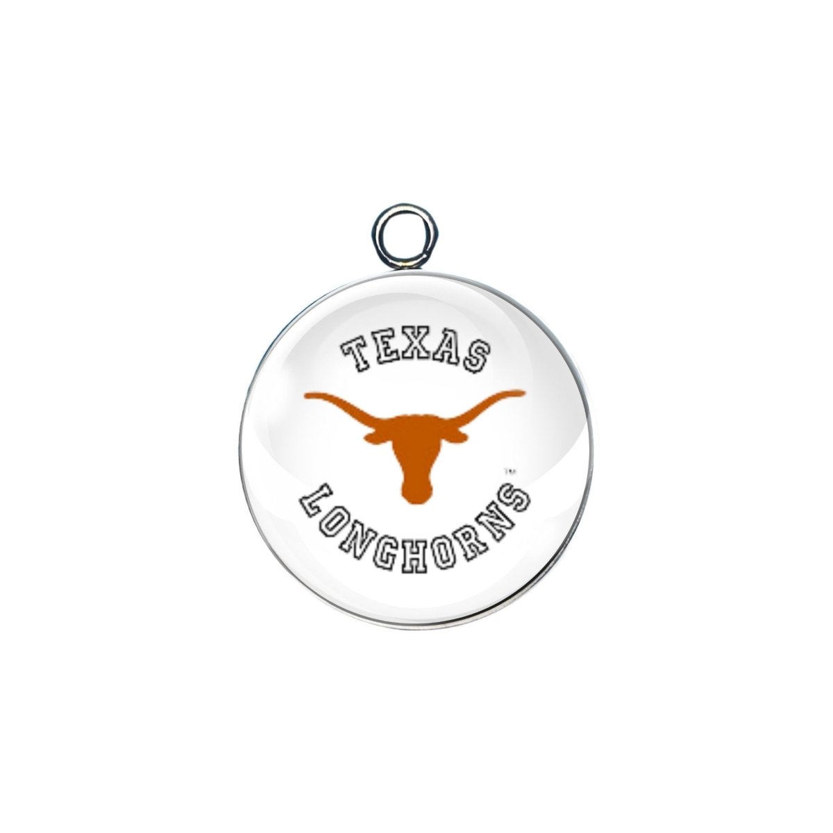 Texas Longhorns glass cabochon charm