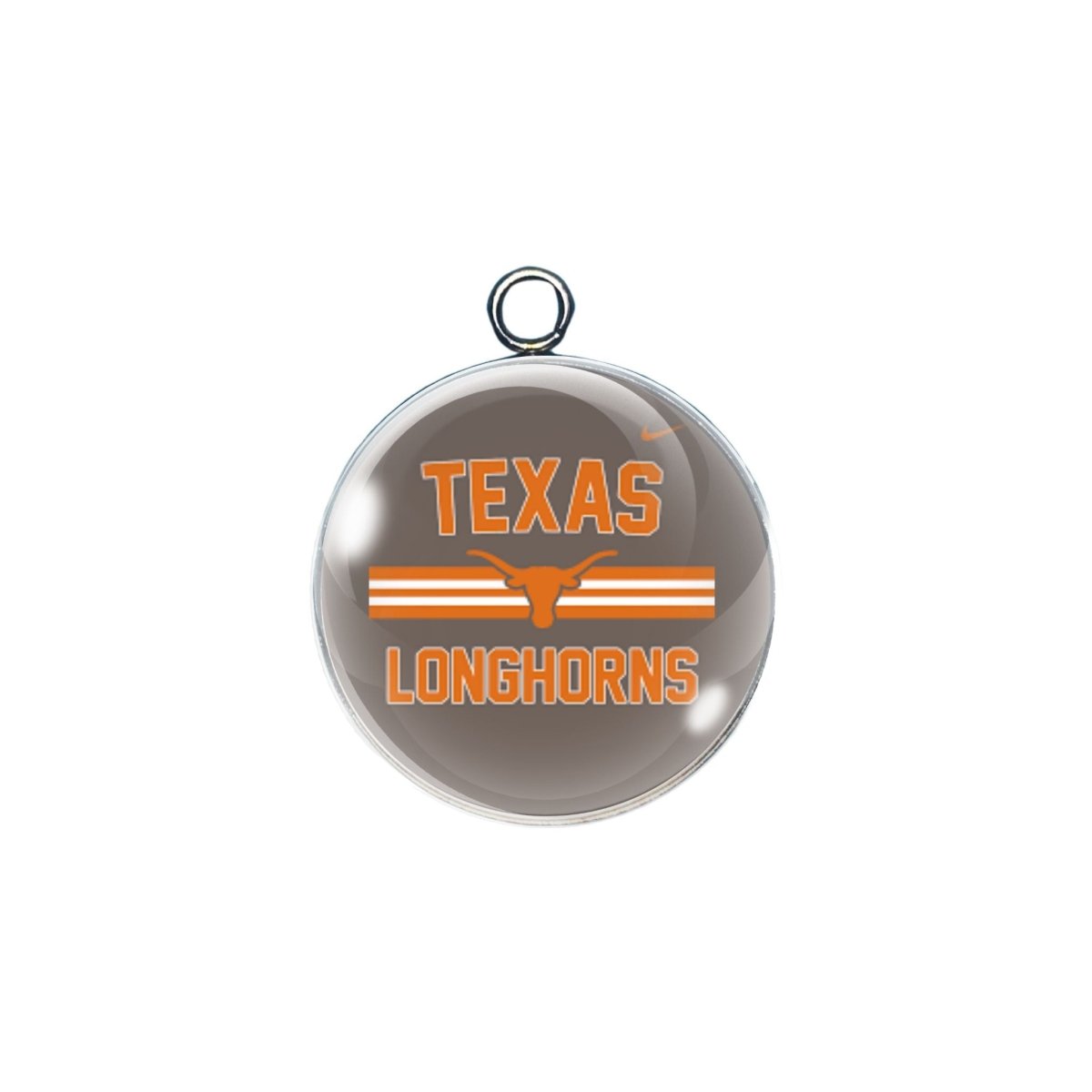Texas Longhorns glass cabochon charm