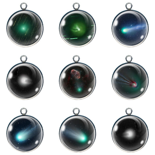 The Devil's Comet Glass Cabochon Charms, Jewelry Charms