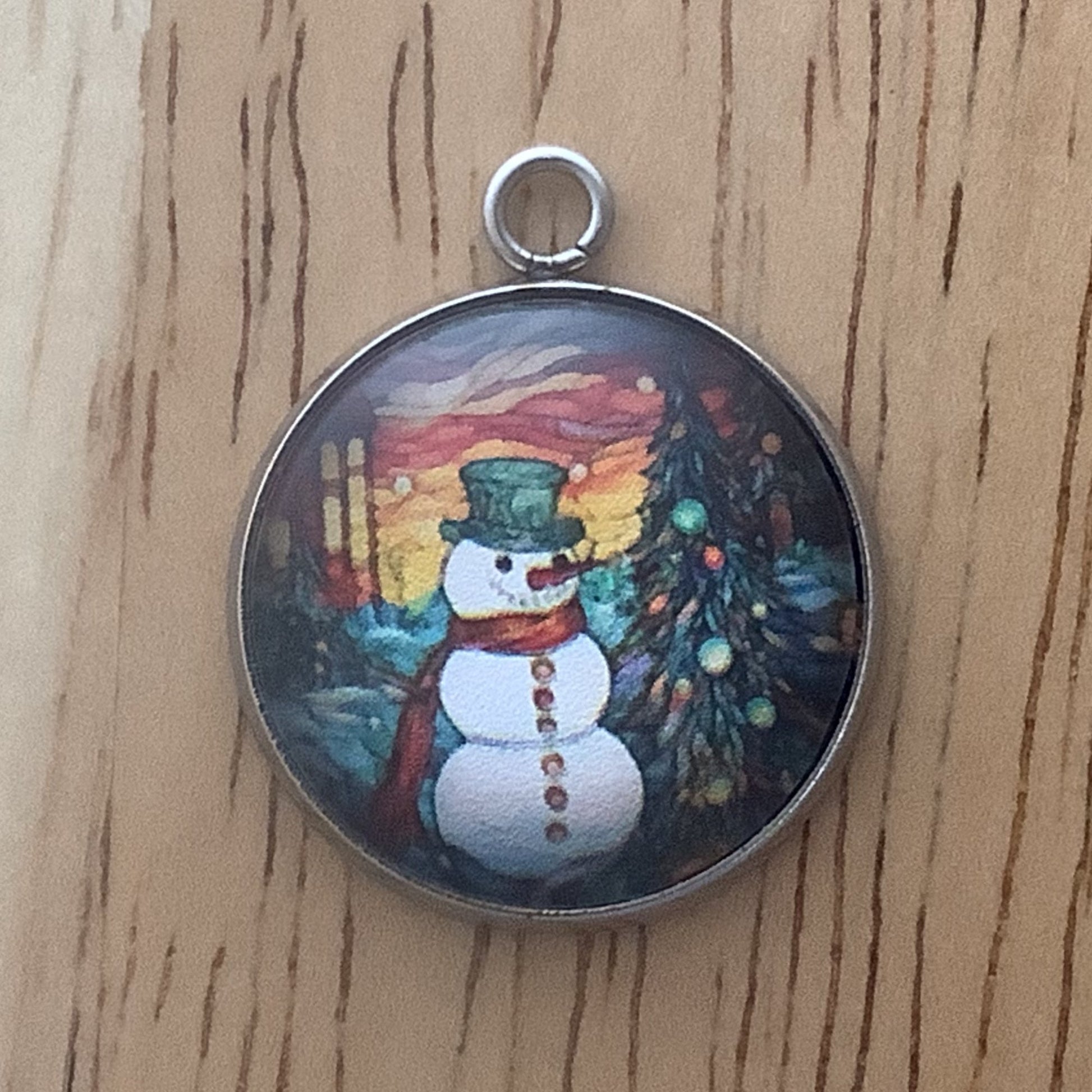 Trees and Snowmen Charms, Winter scene charms - ILikeWorms