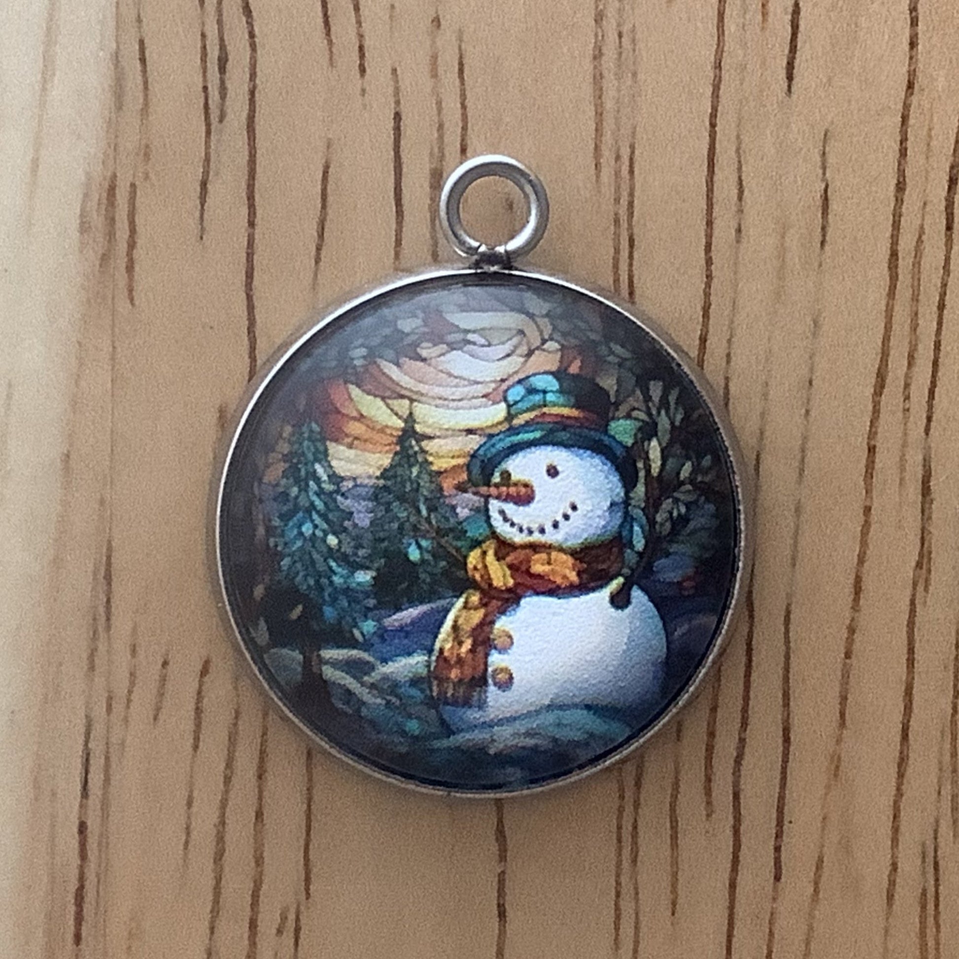 Trees and Snowmen Charms, Winter scene charms - ILikeWorms