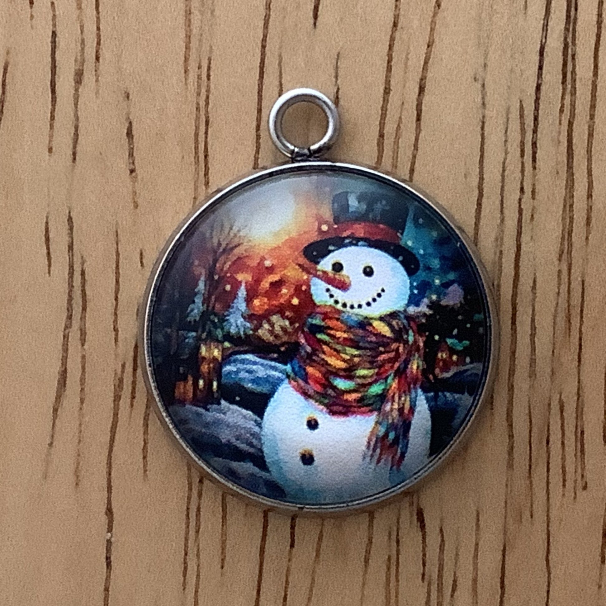 Trees and Snowmen Charms, Winter scene charms - ILikeWorms