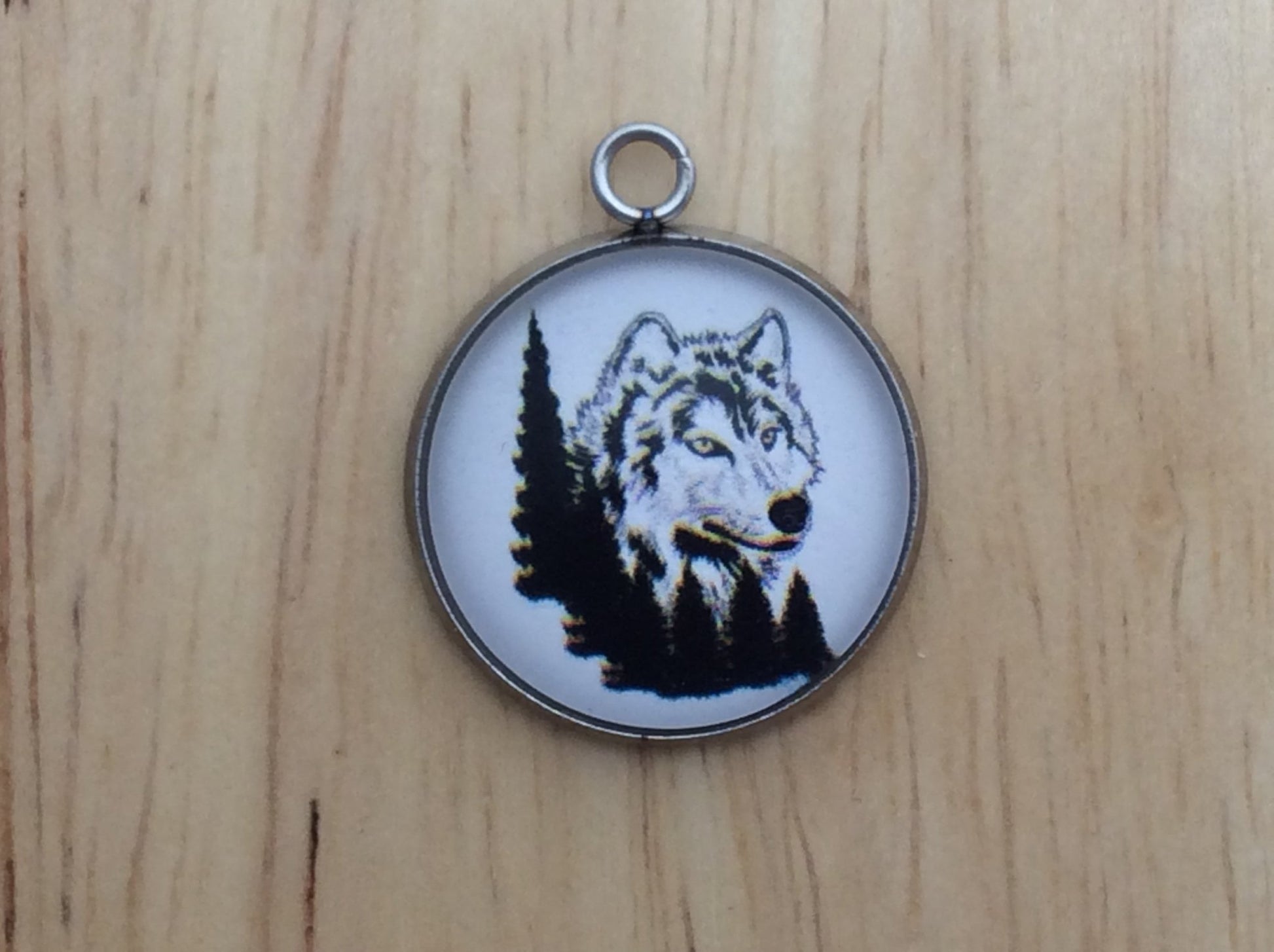 Wolf Glass Cabochon Charms For Making Jewelry - ILikeWorms